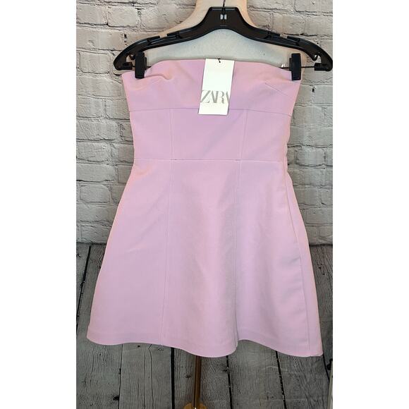 Nwt—Zara - strapless mini bow dress-S - Picture 4 of 7
